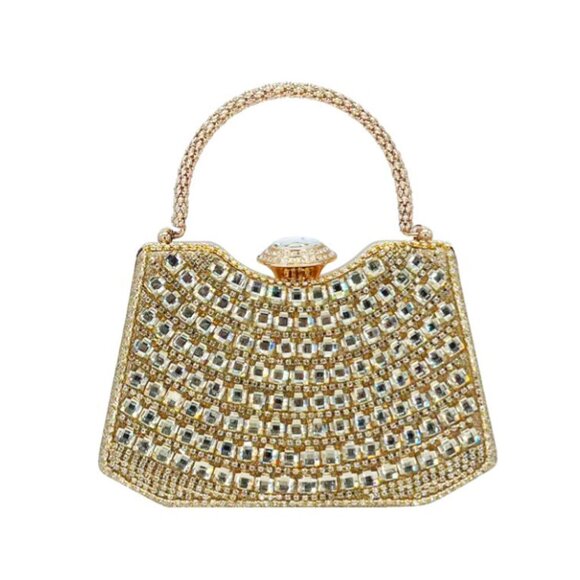 Tigerstars Shimmering Gold Stone Evening Bag - Picture 1 of 2